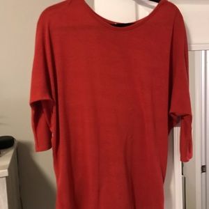 Burnt orange light sweater top